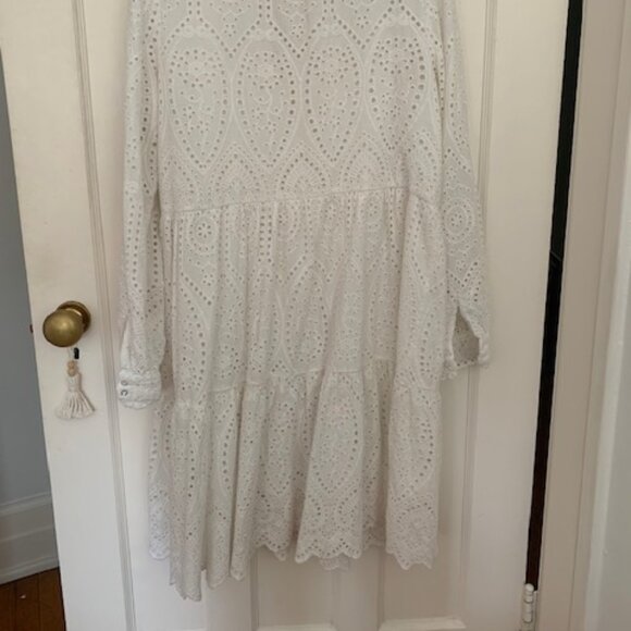 Yas white english lace dress size M - Picture 3 of 4
